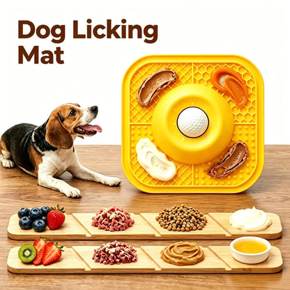     Interactive Dog Lick Bowl – Slow Feeder with Suction Base & Rolling Ball