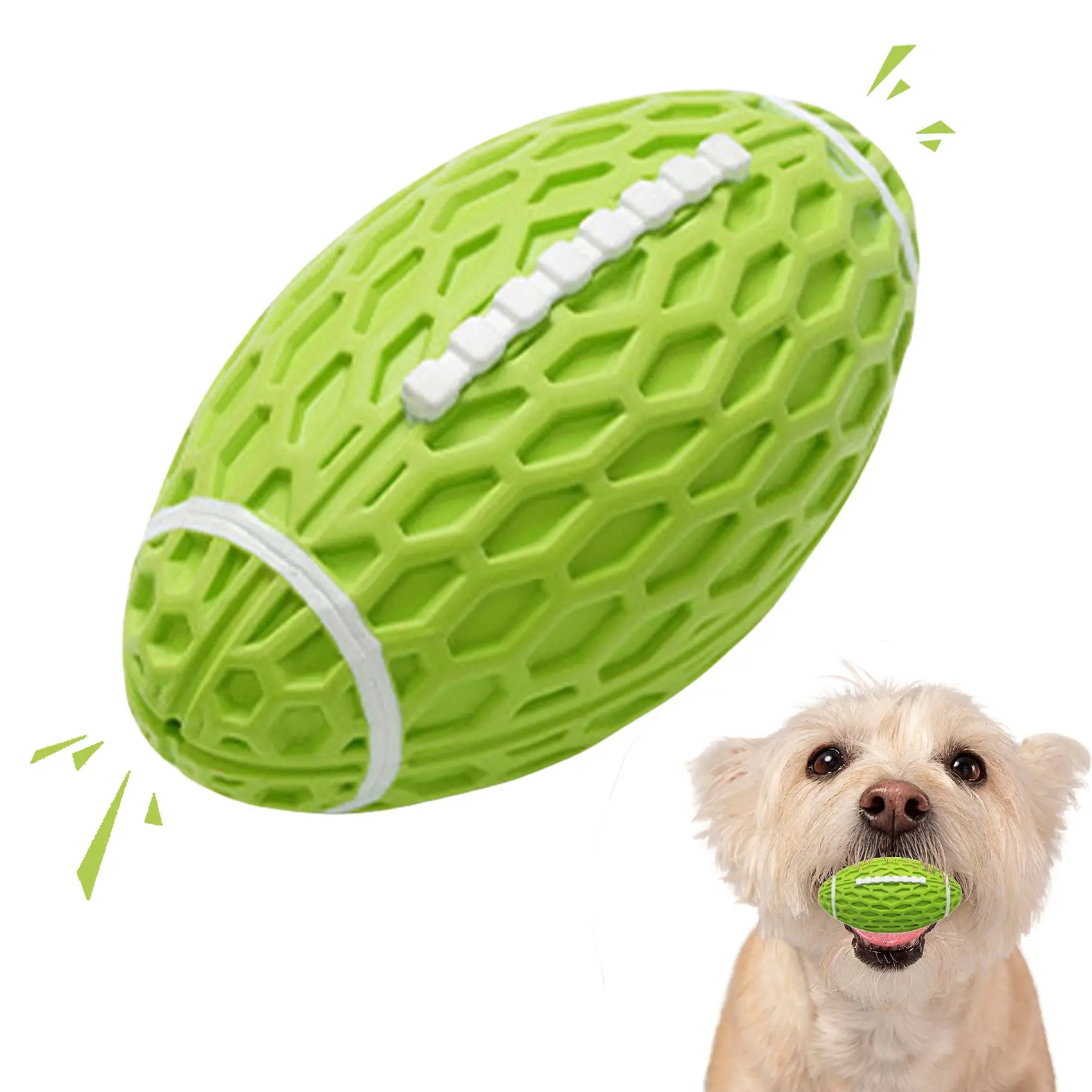     Durable Rubber Dog Football Toy – Floating Fetch Ball for Aggressive Chewers