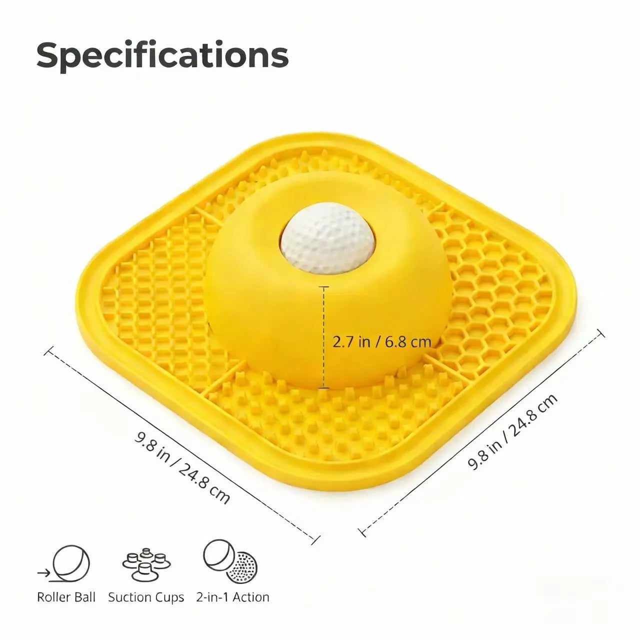     Interactive Dog Lick Bowl – Slow Feeder with Suction Base & Rolling Ball