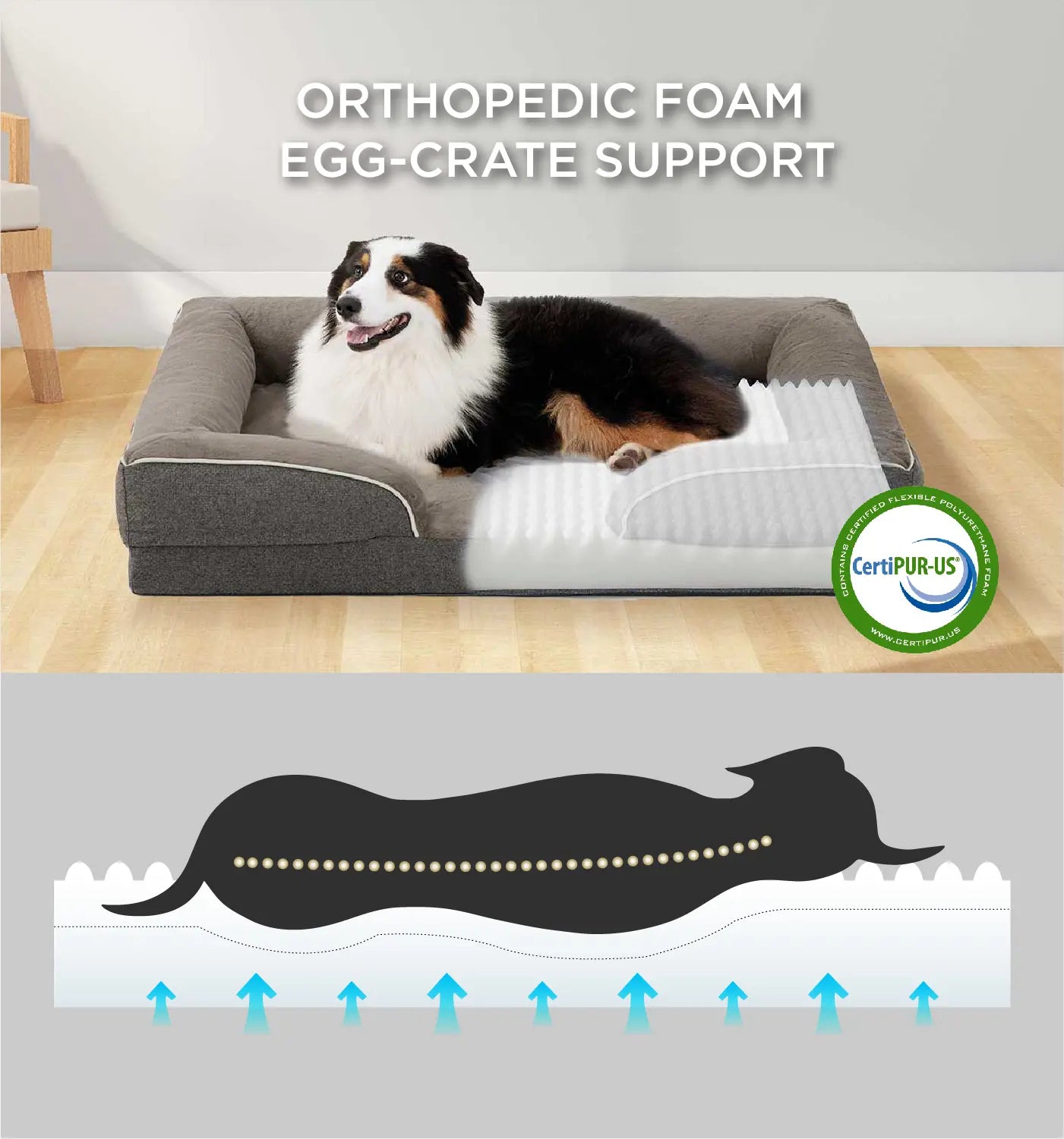     MADE 4 PETS Orthopedic Dog Bed – Waterproof Memory Foam Pet Mattress