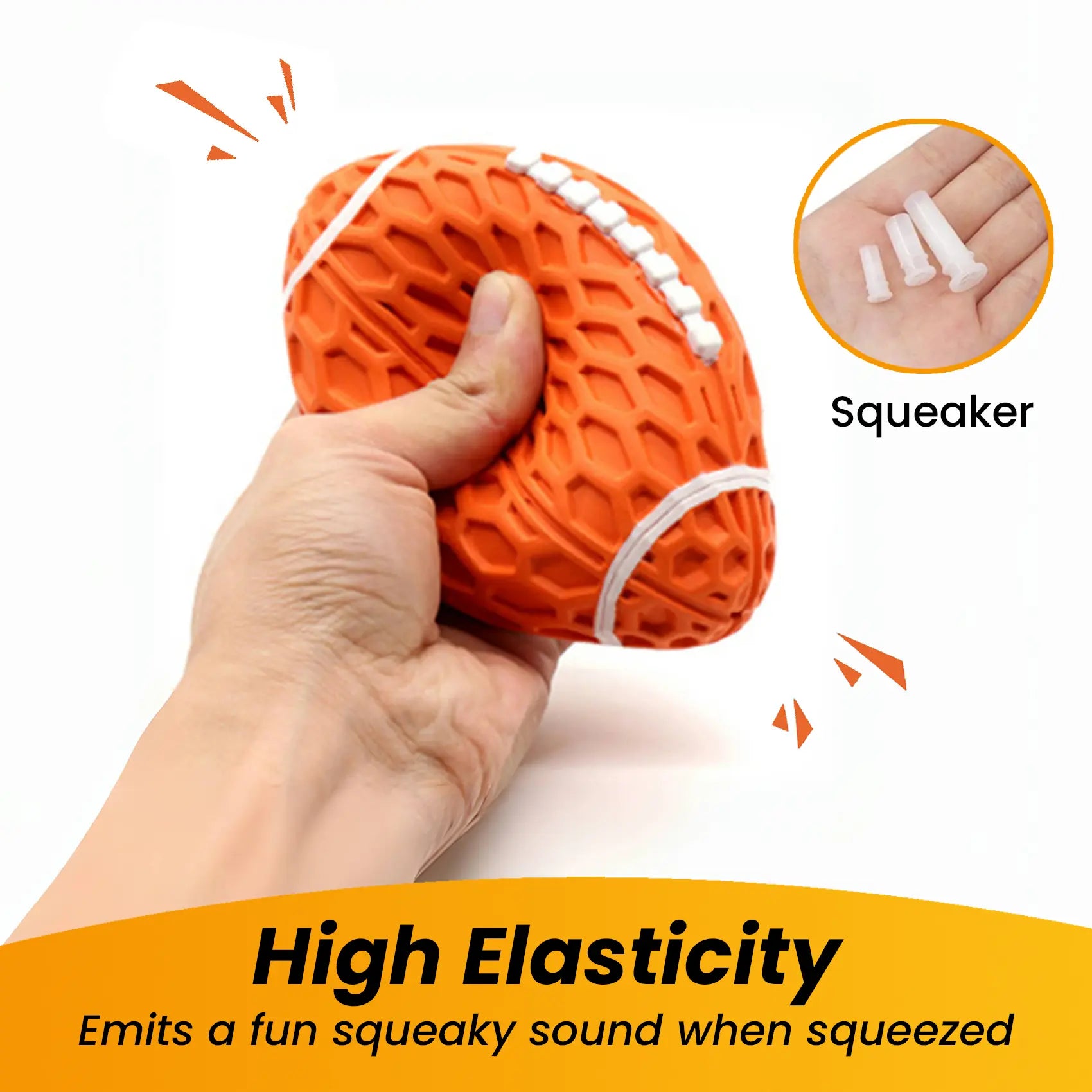     Durable Rubber Dog Football Toy – Floating Fetch Ball for Aggressive Chewers