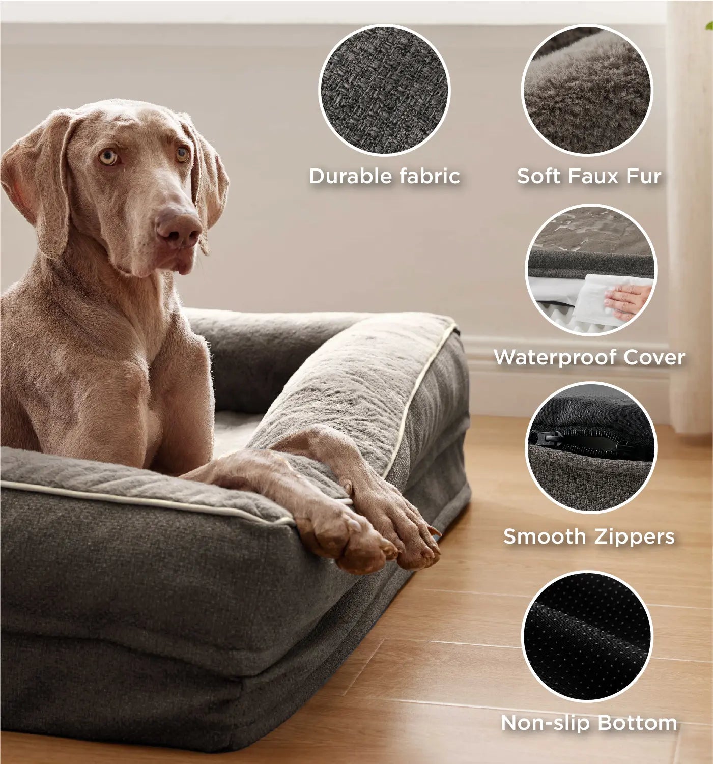     MADE 4 PETS Orthopedic Dog Bed – Waterproof Memory Foam Pet Mattress