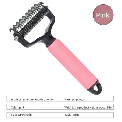 Professional Double-Sided Dog Detangling Comb – Stainless Steel Grooming Tool