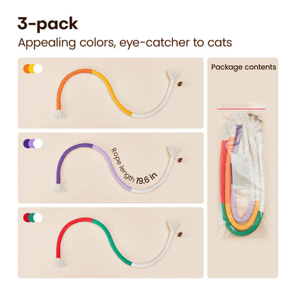     Potaroma Cat Chew Rope Toys – 3-Piece Dental Play Set for Kittens