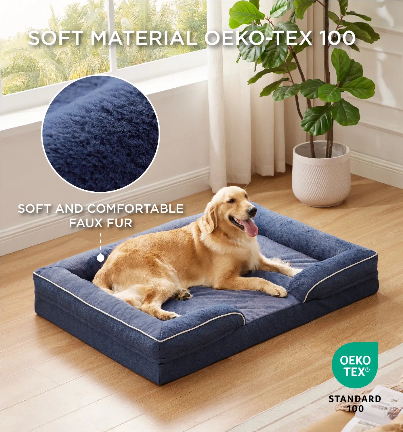    MADE 4 PETS Orthopedic Dog Bed – Waterproof Memory Foam Pet Mattress